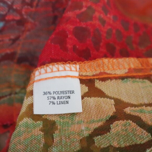 Toni Morgan Women's Size L Semi-Sheer Front Button Jacket Colorful NWOT - Picture 8 of 9